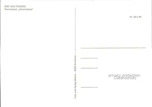 AK / Ansichtskarte Bad Fuessing Kurklinikum Johannesbad Thermalbad Kat. Bad Fuessing