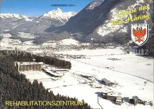 AK / Ansichtskarte Bad Haering Tirol Rehabilitationszentrum Kaisergebirge Winterpanorama Fliegeraufnahme Kat. Bad Haering