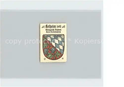 AK / Ansichtskarte Kehlheim Regensburg Wappen Koenigreich Bayern