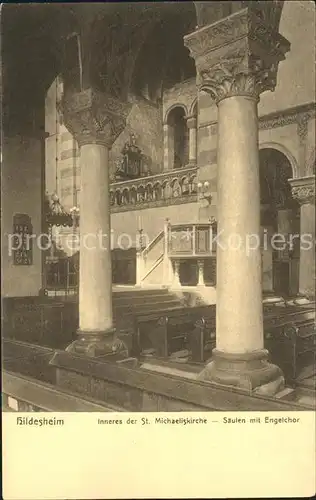 AK / Ansichtskarte Hildesheim Inneres der St Michaeliskirche Saeulen Engelchor Kat. Hildesheim