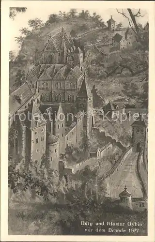 AK / Ansichtskarte Oybin Burg und Kloster vor dem Brande 1577 Kat. Kurort Oybin
