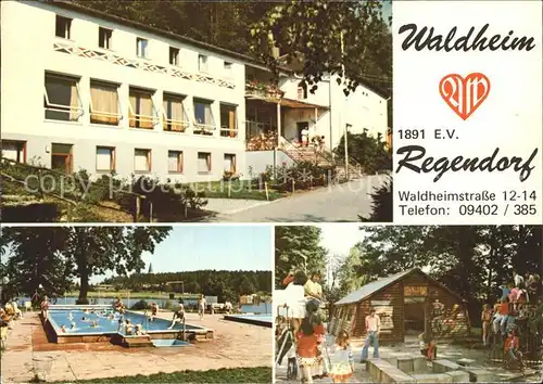 AK / Ansichtskarte Regendorf Waldheim Kinderspielplatz Freibad Kat. Zeitlarn