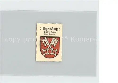 AK / Ansichtskarte Regensburg Wappen Kreis Oberpfalz Marke Kat. Regensburg
