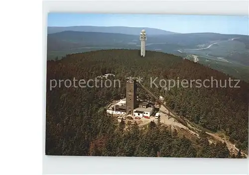 AK / Ansichtskarte Braunlage Wumbergbaude Sendeturm Fliegeraufnahme Kat. Braunlage Harz