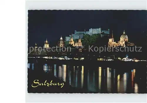 AK / Ansichtskarte Salzburg Oesterreich Festspielstadt bei Nacht Kat. Salzburg