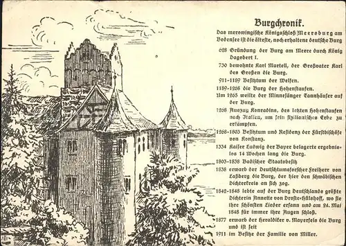 AK / Ansichtskarte Meersburg Bodensee Burgchronik  Kat. Meersburg