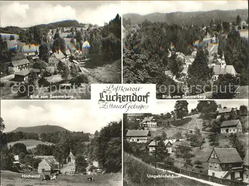 AK / Ansichtskarte Lueckendorf Blick vom Sommerberg Umgebindehaeuser Hochwald Zittauer Gebirge Kat. Kurort Oybin