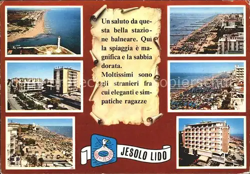 AK / Ansichtskarte Lido di Jesolo Fliegeraufnahme Strandpartien Hotels Kat. Italien