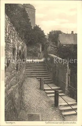 AK / Ansichtskarte Bautzen Hussitenmauer mit Fischerstufen Stadtmauer Serie Saechsische Heimatschutz Postkarten Kat. Bautzen