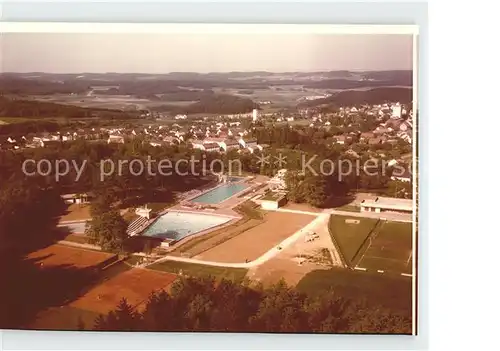 AK / Ansichtskarte Parsberg Oberpfalz Freibad Sportanlagen Tennisplatz Fliegeraufnahme Kat. Parsberg
