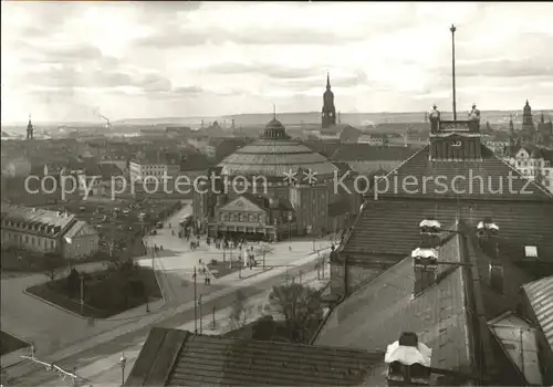 AK / Ansichtskarte Dresden Blick zum Carolaplatz mit Zirkusgebaeude vor Zerstoerung 1945 Kat. Dresden Elbe