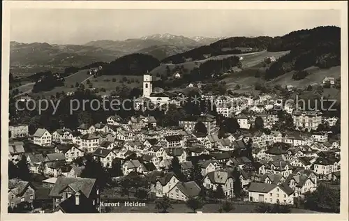 AK / Ansichtskarte Heiden AR Ortsansicht mit Kirche Kurort Alpenpanorama Kat. Heiden