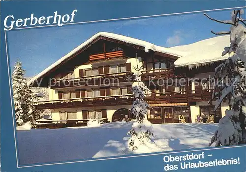 AK / Ansichtskarte Oberstdorf Hotel garni Gerberhof Kat. Oberstdorf
