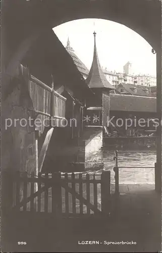 AK / Ansichtskarte Luzern LU Spreuerbruecke Holzbruecke Kat. Luzern