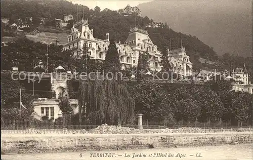 AK / Ansichtskarte Territet Les Jardins Hotel des Alpes Kat. Territet