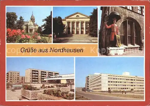 AK / Ansichtskarte Nordhausen Thueringen Stadtheater Roland Kreiskrankenhaus Kat. Nordhausen Harz