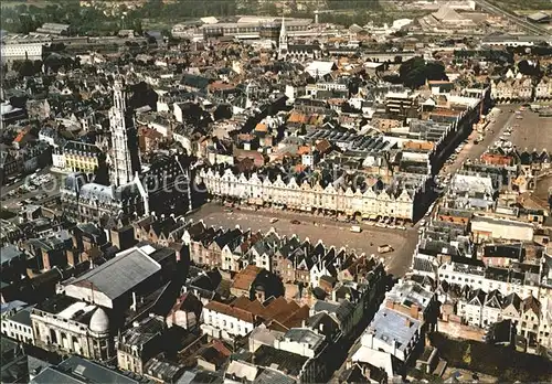 AK / Ansichtskarte Arras Pas de Calais Fliegeraufnahme avec Hotel de Ville Kat. Arras