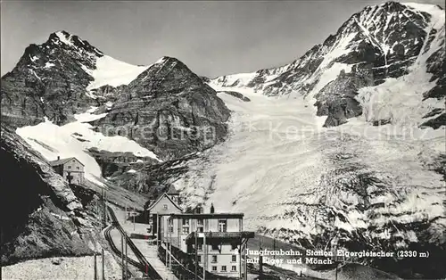 AK / Ansichtskarte Eigergletscher Jungfaubahn  / Eigergletscher /Bz. Interlaken