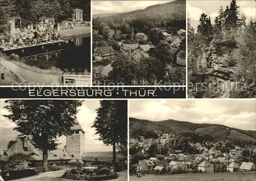 AK / Ansichtskarte Elgersburg Freilichtbuehne Schlossblick Goethefels Koernbachtal FDGB Erholungsheim uebersicht Kat. Elgersburg