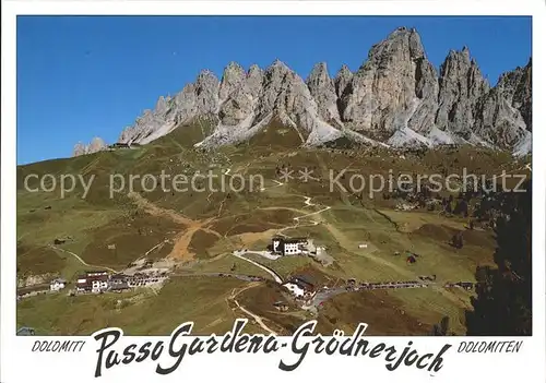 AK / Ansichtskarte Passo Gardena Dolomiten Groednerjoch Tschiergruppe Dolomiten
