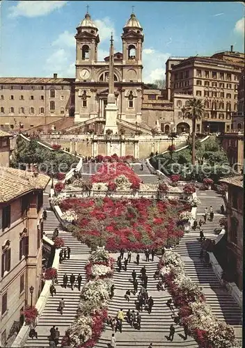 AK / Ansichtskarte Roma Rom Piazza di Spagna e Trinita dei Monti Spanischer Platz Kirche Kat. 