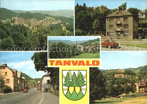 AK / Ansichtskarte Tanvald Strassenpartie und Neubaugebiet Kat. Tannwald