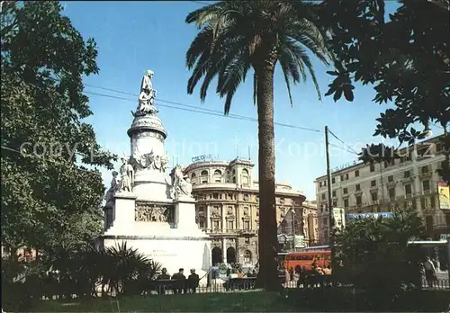 AK / Ansichtskarte Genova Genua Liguria Piazza Acquaverde Monumento C. Colombo e Grandi Alberghi Kat. Genova