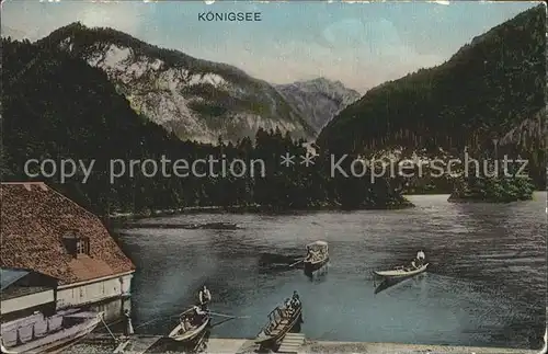 AK / Ansichtskarte Koenigsee Berchtesgaden Partie am See