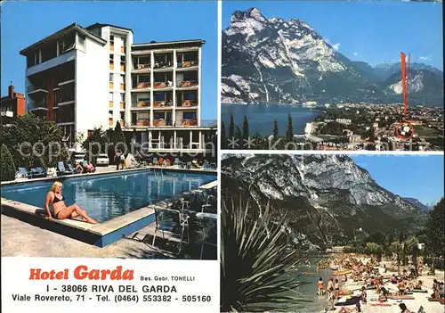 AK / Ansichtskarte Riva del Garda Hotel Garda Swimming Pool Strand Gardasee Alpen Kat. 
