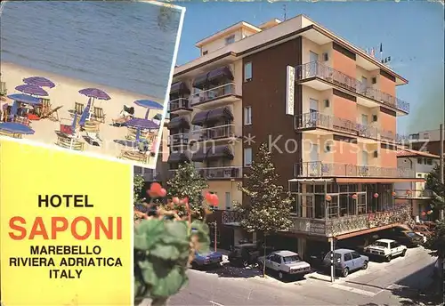 AK / Ansichtskarte Marebello Rimini Hotel Saponi Strand Riviera Adriatica Kat. Rimini