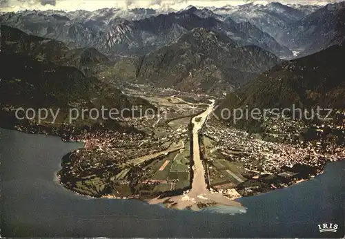 AK / Ansichtskarte Ascona TI Lago Maggiore Delta della Maggia Fliegeraufnahme Kat. Ascona