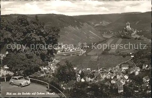 AK / Ansichtskarte Cochem Mosel Panorama Blick von der Umkehr Serpentine Burg Kat. Cochem