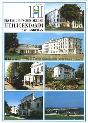 AK / Ansichtskarte Heiligendamm Ostseebad Erstes Deutsches Seebad Kurhotel Sanatorium Strandpromenade Dampflokomotive Kat. Bad Doberan