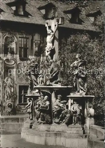 AK / Ansichtskarte Bamberg Kreuzigungsgruppe von Gollwitzer um 1715 Obere Bruecke Kat. Bamberg