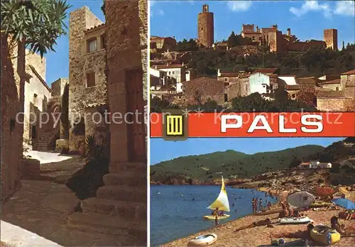 AK / Ansichtskarte Pals STrand und Altstadt Kat. Costa Brava