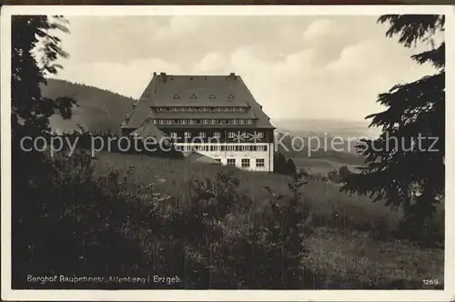 AK / Ansichtskarte Altenberg Erzgebirge Berghof Raupennest Kat. Geising