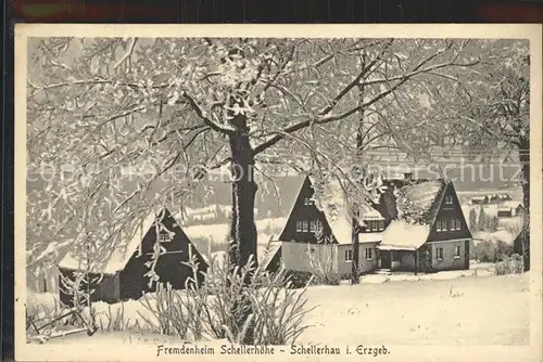 AK / Ansichtskarte Schellerhau Fremdenheim Schellerhoehe im Winter Kat. Altenberg