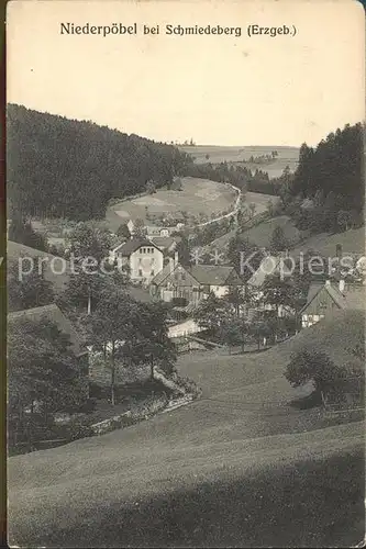 AK / Ansichtskarte Niederpoebel Panorama Kat. Schmiedeberg Osterzgebirge