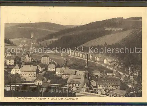 AK / Ansichtskarte Schmiedeberg  Dippoldiswalde Blick nach Niederpoebel
