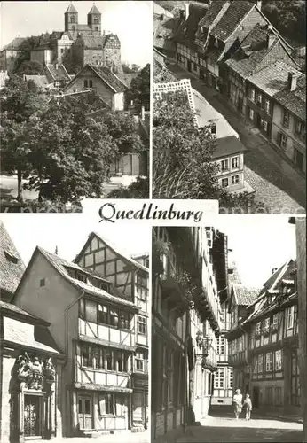 AK / Ansichtskarte Quedlinburg Schloss Strassenpartien Kat. Quedlinburg
