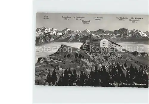 AK / Ansichtskarte Rigi Kulm Glarner Urner Alpen Panorama Kat. Rigi Kulm