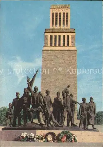 AK / Ansichtskarte Buchenwald Weimar Nationale Mahn und Gedenkstaette Buchenwald Turm mit Gruppenplastik Kat. Weimar