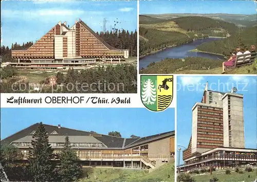 AK / Ansichtskarte Oberhof Thueringen Interhotel Panorama Luetschetalsperre Fernsicht Grossgaststaette Oberer Hof Kat. Oberhof Thueringen