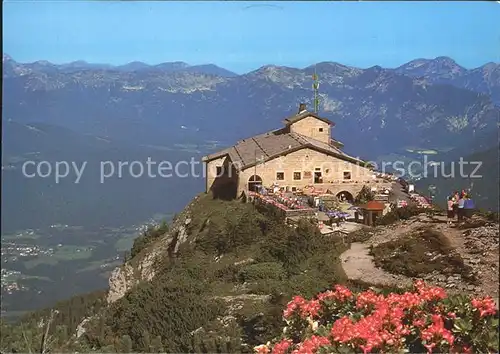 AK / Ansichtskarte Berchtesgaden Kehlsteinhaus Eagles Nest Alpenflora Alpenpanorama Kat. Berchtesgaden