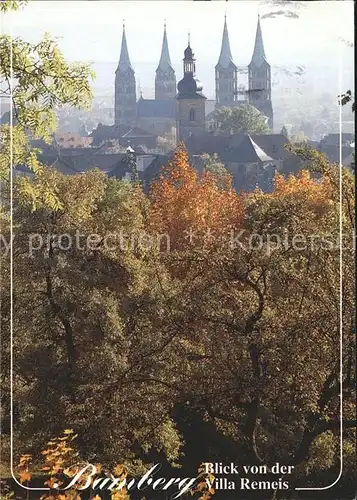 AK / Ansichtskarte Bamberg Blick von Villa Remeis Dom Herbststimmung Kat. Bamberg