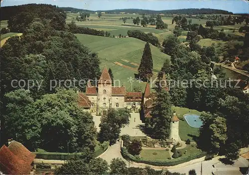 AK / Ansichtskarte Muenchenwiler Fliegeraufnahme Schloss Kat. Muenchenwiler