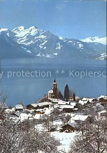 AK / Ansichtskarte Brienz BE Kirche Sulegg und Schwalmern Kat. Brienz