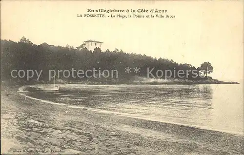 AK / Ansichtskarte La Fossette Plage Pointe Villa Broca Cote d Azur