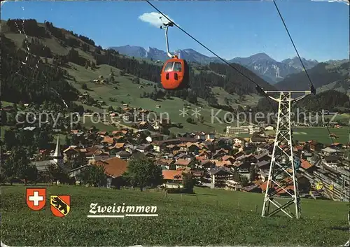 AK / Ansichtskarte Zweisimmen Rinderberg Bergbahn Kat. Zweisimmen