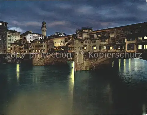 AK / Ansichtskarte Firenze Toscana Ponte Vecchio notturno Alte Bruecke Arno Kat. Firenze